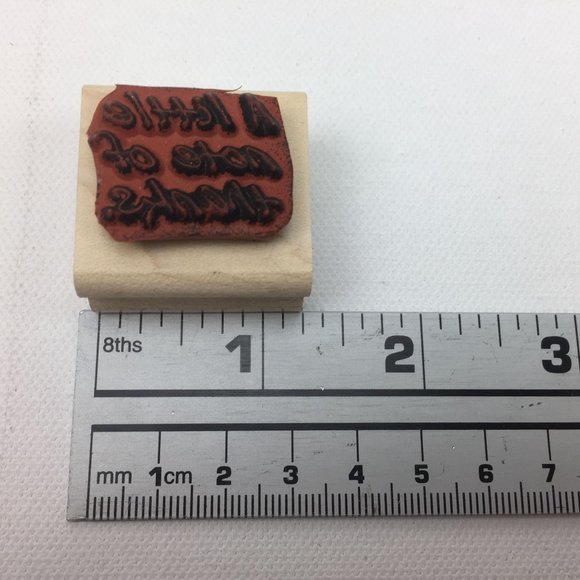 Stampin Up Assorted Note Thanks Bow Star Tracks Acorn Set 7 Rubber Stamps 1999 - Picture 7 of 9